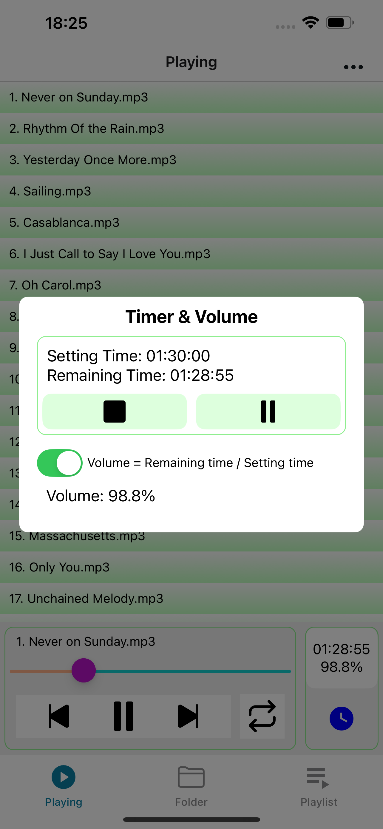 Volume Fade Feature