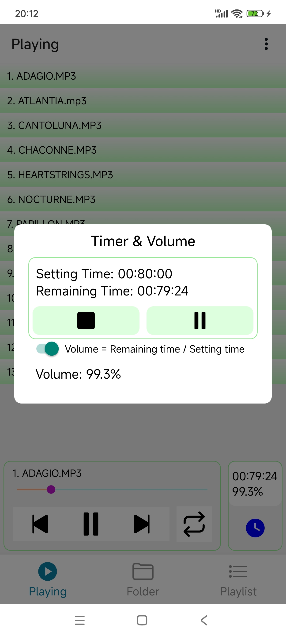 Volume Fade Feature